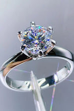 Load image into Gallery viewer, 925 Sterling Silver 3 Carat Moissanite 6-Prong Ring
