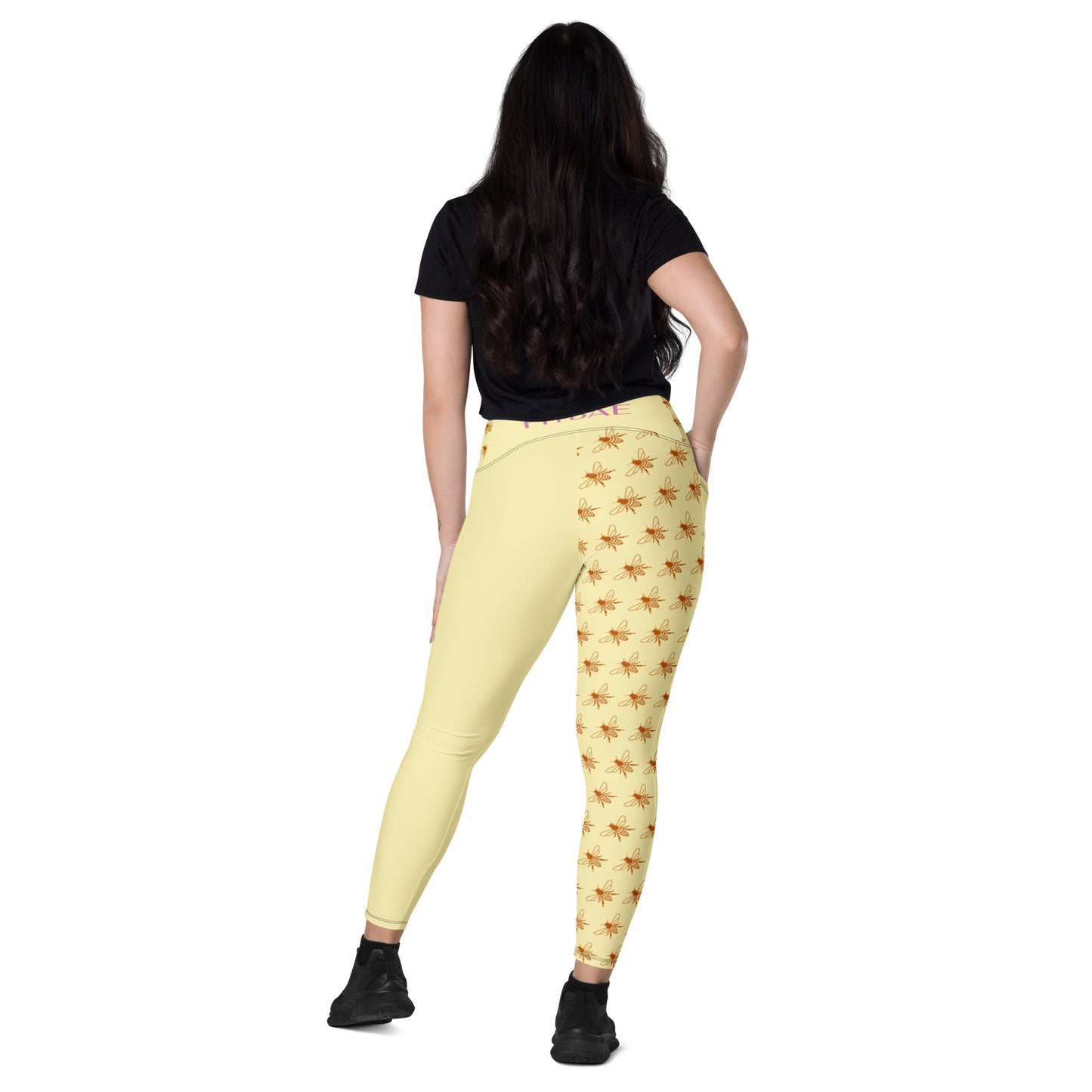 FitBae Busy Bee Crossover Leggings with Pockets
