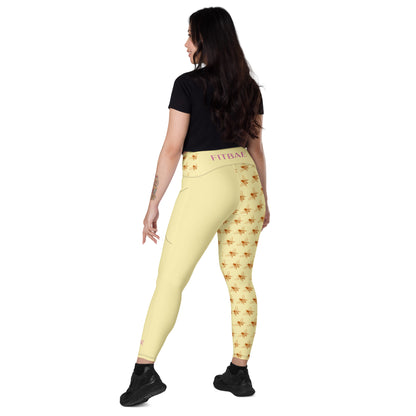 FitBae Busy Bee Crossover Leggings with Pockets