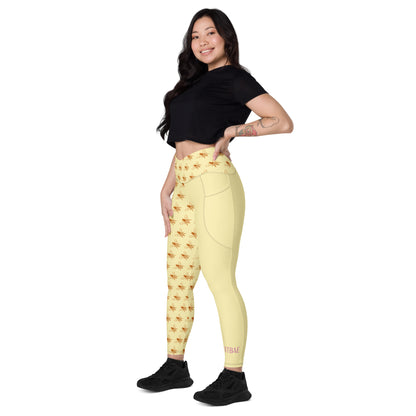 FitBae Busy Bee Crossover Leggings with Pockets