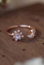 Load image into Gallery viewer, Moonstone 18K Rose Gold-Plated Open Ring
