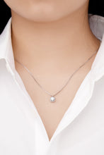 Load image into Gallery viewer, Moissanite Pendant Platinum-Plated Necklace
