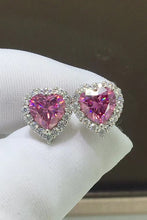 Load image into Gallery viewer, 2 Carat Moissanite Heart-Shaped Earrings

