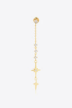 Load image into Gallery viewer, Inlaid Zircon 925 Sterling Silver Single Chain Earring
