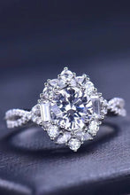 Load image into Gallery viewer, Floral 2 Carat Moissanite Crisscross Ring
