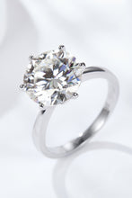 Load image into Gallery viewer, Platinum-Plated 5 Carat  Moissanite Solitaire Ring
