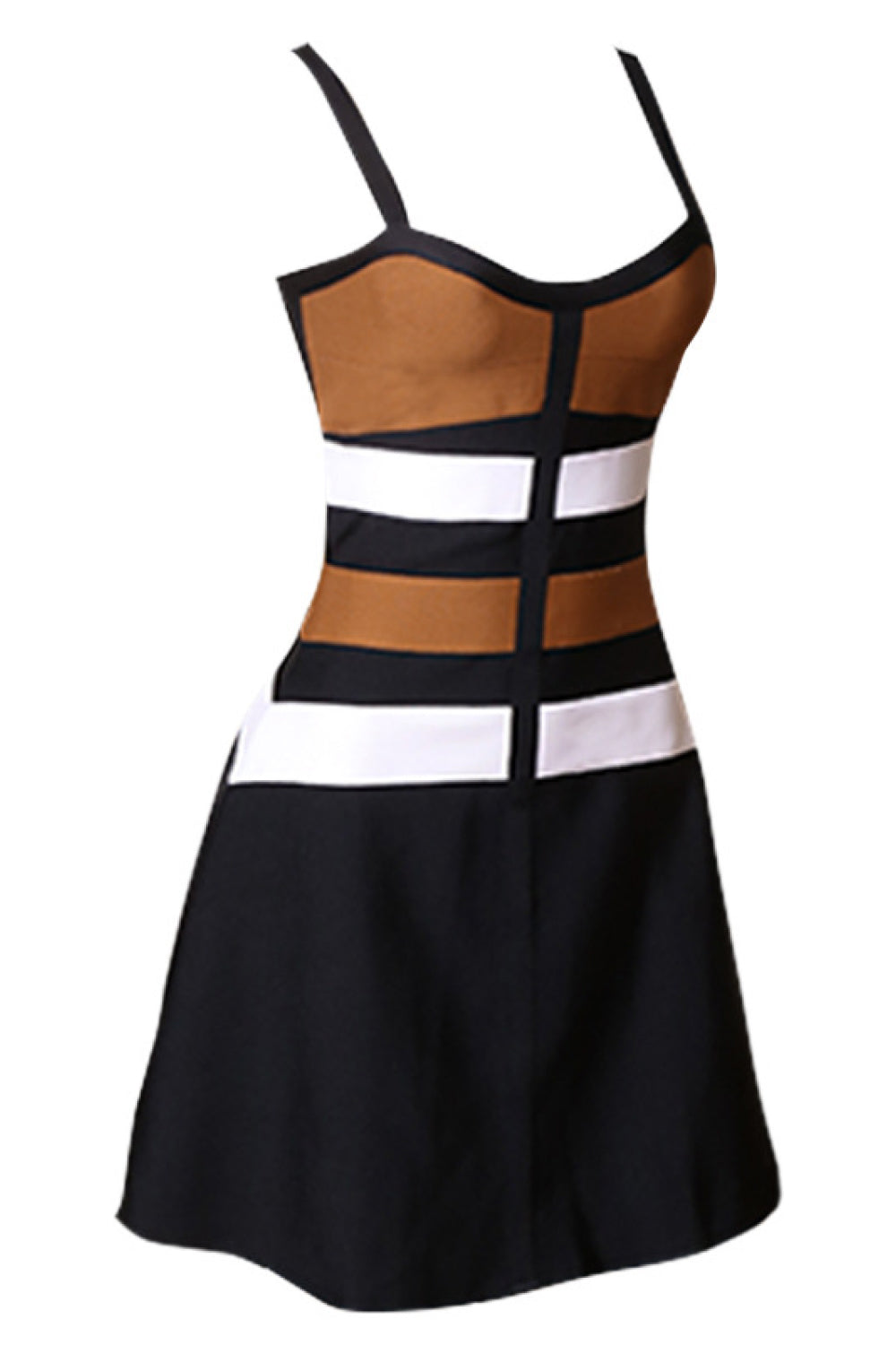Striped Sleeveless A-Line Dress