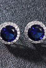 Load image into Gallery viewer, Contrast 2 Carat Moissanite Platinum-Plated Stud Earrings
