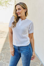Load image into Gallery viewer, Petal Dew 143 Full Size Quarter Button Sheer Top in White
