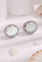 Load image into Gallery viewer, Opal Round Earrings
