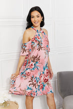 Load image into Gallery viewer, Sew In Love Full Size Fresh-Cut Flowers Cold-Shoulder Dress
