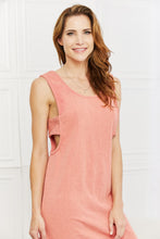 Load image into Gallery viewer, HEYSON Sweet Life Cut-Out Sleeveless Mini Dress in Peach
