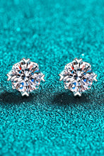 Load image into Gallery viewer, 925 Sterling Silver 4 Carat Moissanite Stud Earrings
