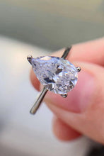Load image into Gallery viewer, Classic Teardrop 2 Carat Moissanite Ring
