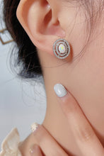 Load image into Gallery viewer, 925 Sterling Silver Opal Round Stud Earrings
