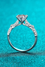 Load image into Gallery viewer, 925 Sterling Silver Inlaid Moissanite 6-Prong Ring
