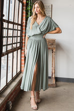 Load image into Gallery viewer, HEYSON Full Size Napa Valley Gauze Surplice Midi Dress
