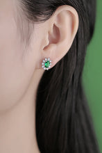 Load image into Gallery viewer, 1 Carat Lab-Grown Emerald Stud Earrings

