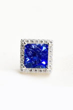 Load image into Gallery viewer, 925 Sterling Silver 4 Carat Moissanite Square Earrings
