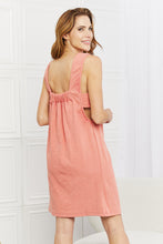 Load image into Gallery viewer, HEYSON Sweet Life Cut-Out Sleeveless Mini Dress in Peach
