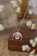 Load image into Gallery viewer, High Quality Natural Moonstone Moon Pendant 925 Sterling Silver Necklace
