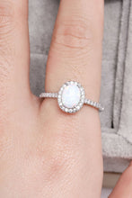 Load image into Gallery viewer, Opal 925 Sterling Silver Halo Ring
