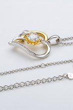 Load image into Gallery viewer, Two-Tone 1 Carat Moissanite Heart Pendant Necklace
