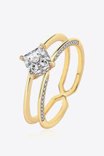 Load image into Gallery viewer, Moissanite 18K Gold-Plated Double-Layered Ring
