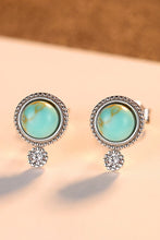 Load image into Gallery viewer, Turquoise Platinum-Plated Earrings
