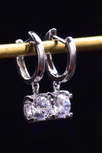 Load image into Gallery viewer, Feel The Surprise 1 Carat Moissanite Platinum-Plated Drop Earrings
