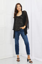 Load image into Gallery viewer, Melody Just Breathe Full Size Chiffon Kimono in Black
