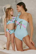 Load image into Gallery viewer, Marina West Swim Vacay Mode One Shoulder Swimsuit in Pastel Blue
