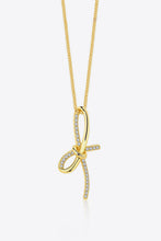 Load image into Gallery viewer, Zircon Bow Pendant Necklace
