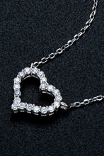 Load image into Gallery viewer, Moissanite Platinum-Plated Heart Necklace
