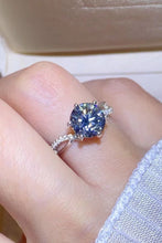 Load image into Gallery viewer, 2 Carat Moissanite Ring in Smokey Gray
