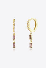 Load image into Gallery viewer, Zircon 925 Sterling Silver Drop Huggie Earrings
