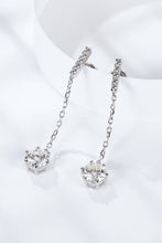 Load image into Gallery viewer, 6-Prong Round Moissanite Drop Earrings
