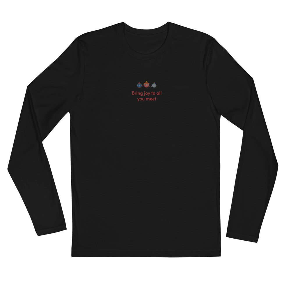 Greetings Long Sleeve Fitted Crew
