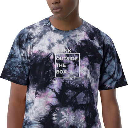 Think Outside the Box Oversized tie-dye t-shirt