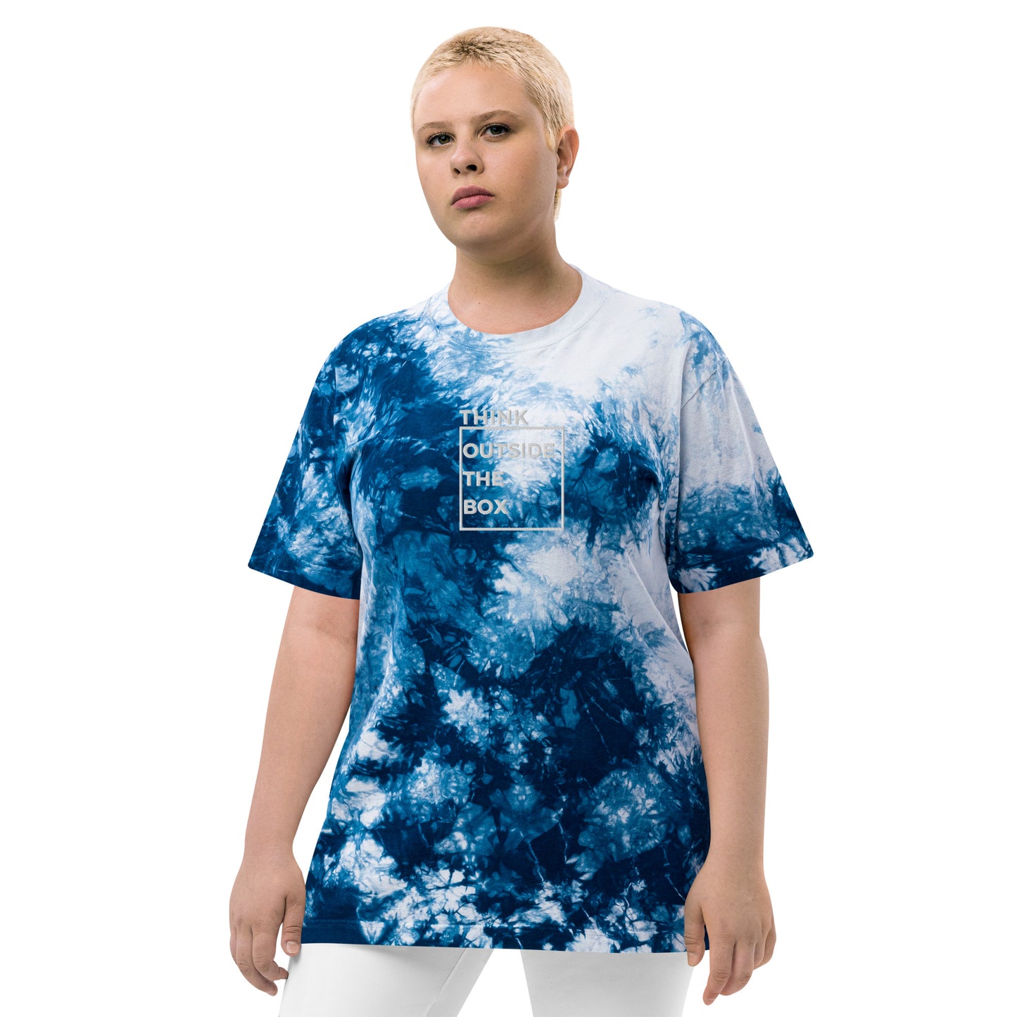 Think Outside the Box Oversized tie-dye t-shirt