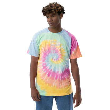 Think Outside the Box Oversized tie-dye t-shirt