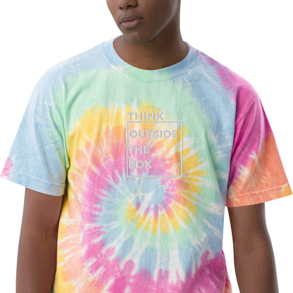 Think Outside the Box Oversized tie-dye t-shirt