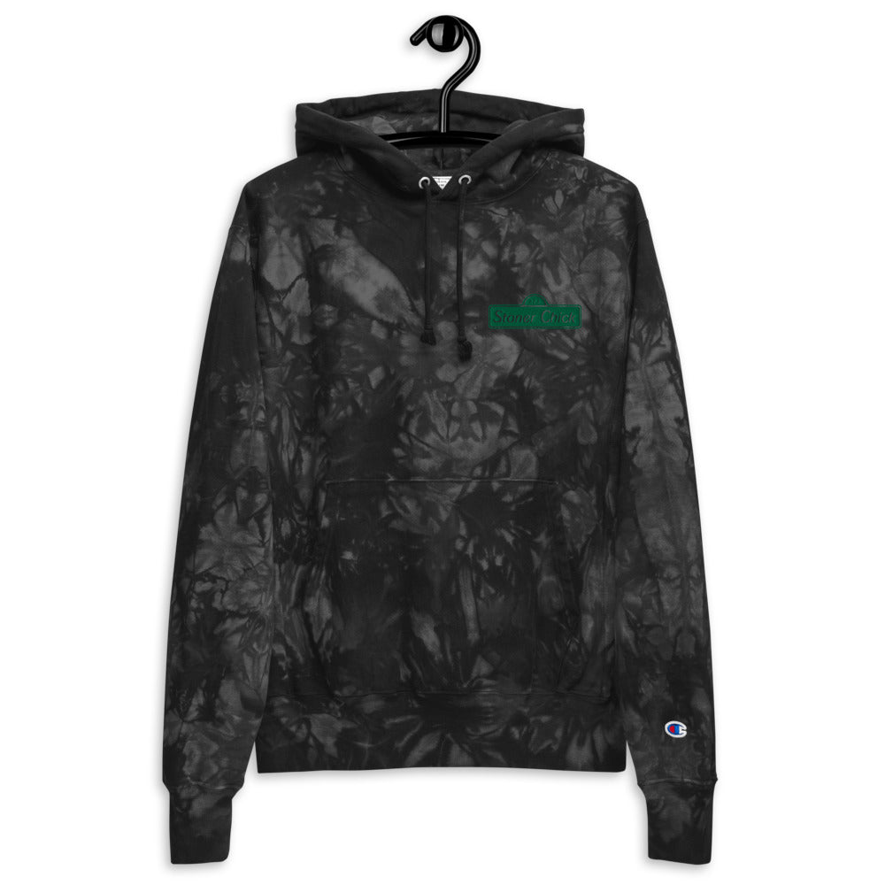 For The Streets Unisex Champion tie-dye hoodie.